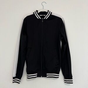 CSG. Mens Black/White Full-Zip Track Jacket